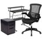 Flash Furniture Black Desk, Chair, Cabinet Set BLN-CLIFAPPX5-BK-GG - alternate 2